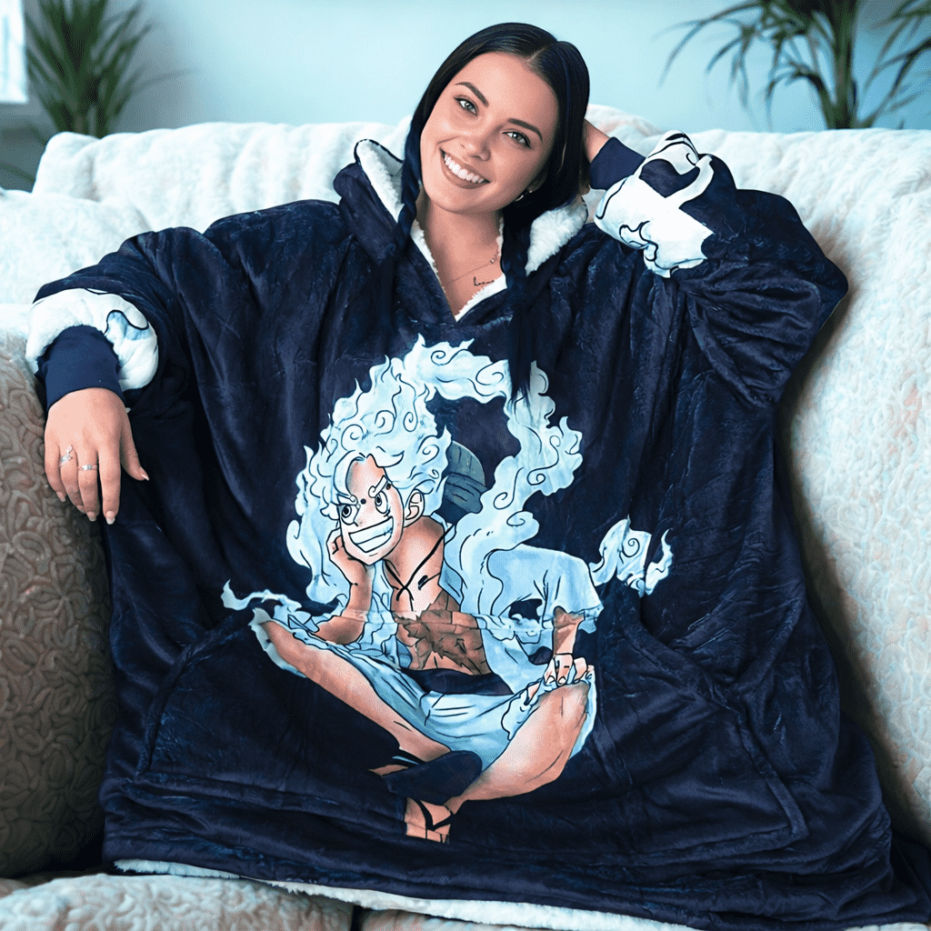 Luffy gear 5 Blanket Hoodie
