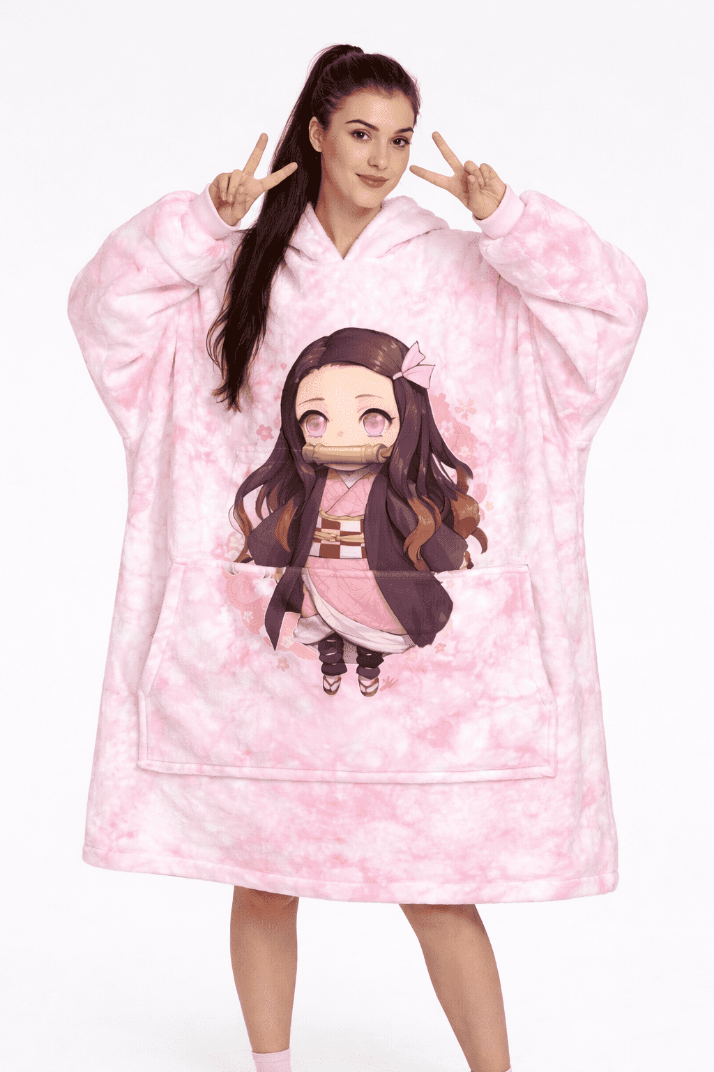 Nezuko Kamado Blanket Hoodie