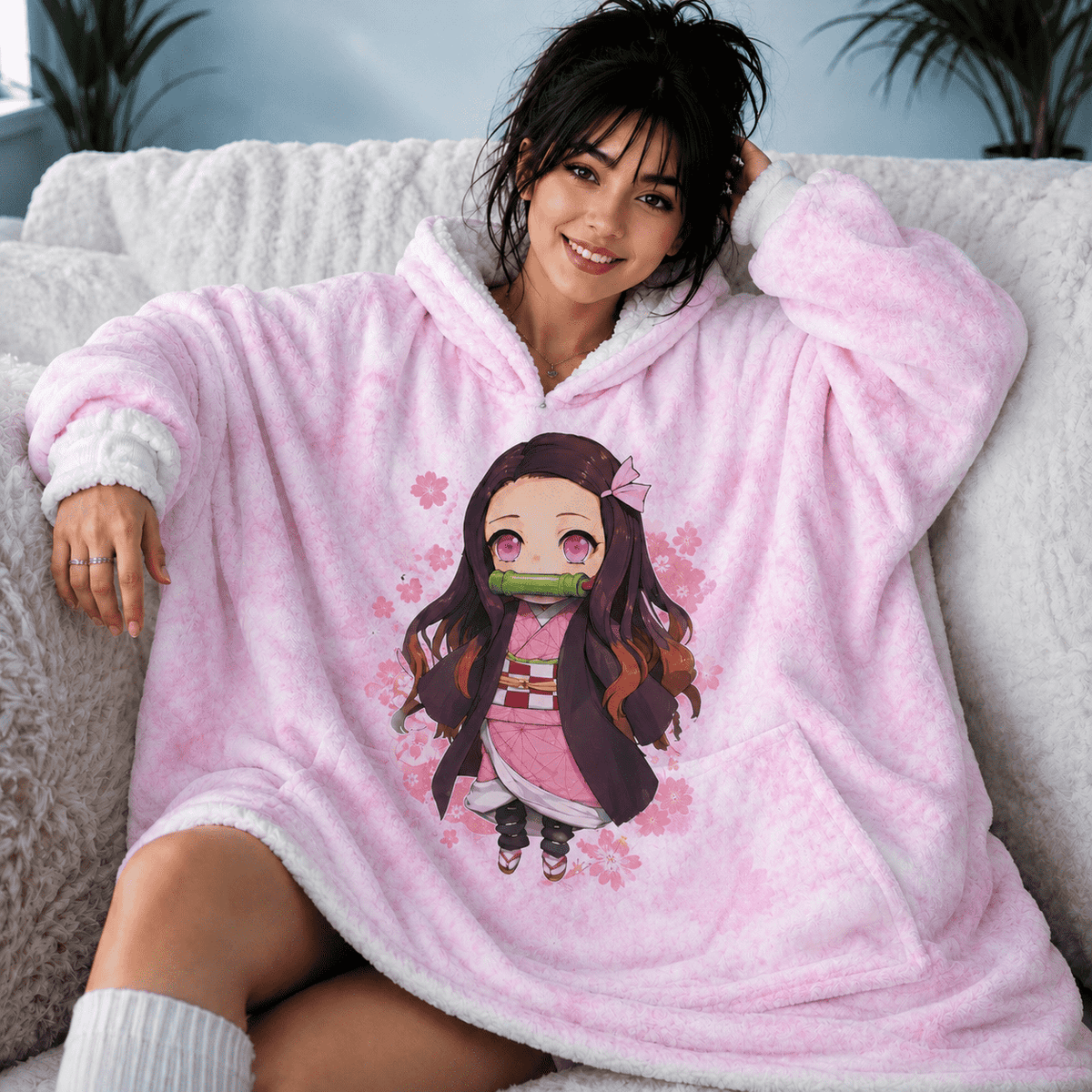 Nezuko Kamado Blanket Hoodie