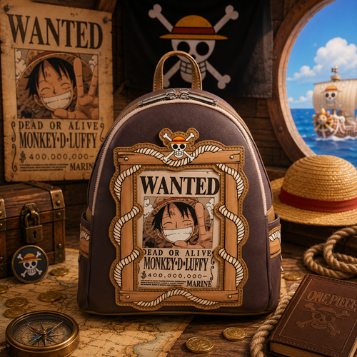 One Piece Wanted Dead or Alive Monkey D. Luffy Mini-Backpack - Entertainment Earth Exclusive