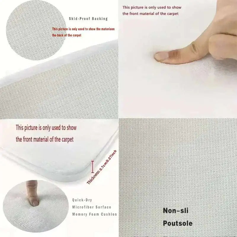 VIKAMA Cartoon Round Carpet Gaming Computer Chair Floor Mat Girly Room Mat Bedroom Carpet Stain Resistant Home Decoration