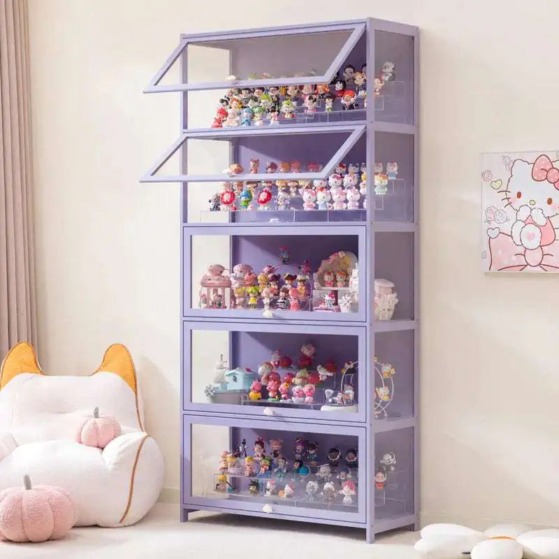 Blind box storage display stand model storage box dustproof building block doll figure display cabinet